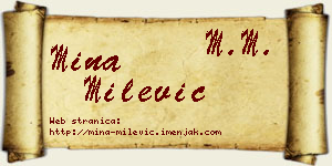Mina Milević vizit kartica